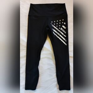 Women's Tactical Supply Yoga Leggings With Flag Detail NWOT